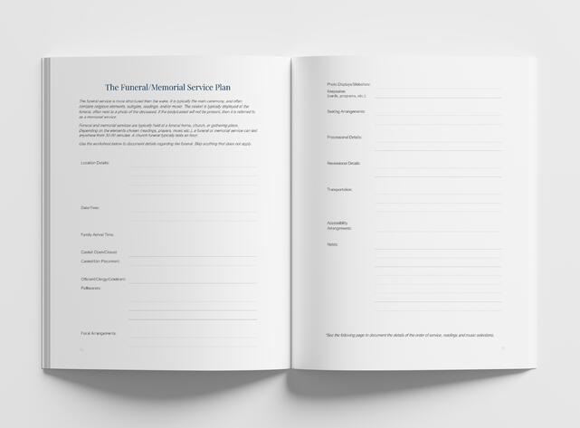 The Funeral/Memorial Service Plan